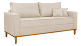 Sofá Beny 3 Lugares 1,80 Cru Moderno Confortável Design Clean Com