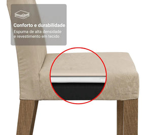 Mesa Hellena com vidro temperado