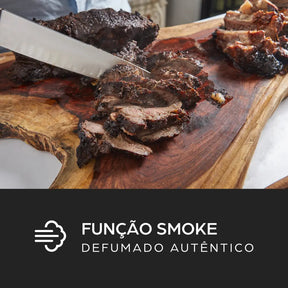 Fritadeira Elétrica Air Fryer Wap Barbecue Wc Ab1090 Smoker Função Defumado E 4 Níveis De Grelha