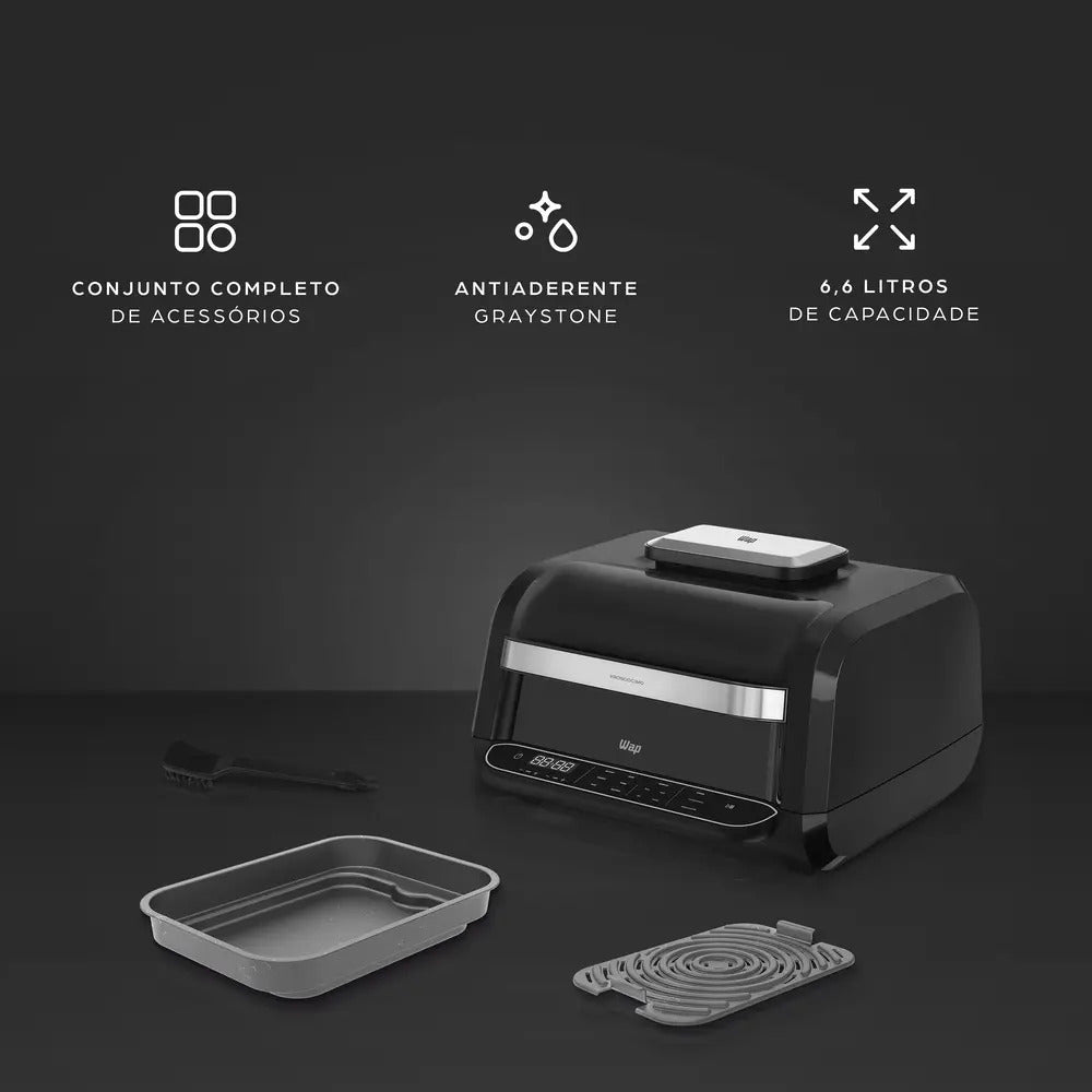 Fritadeira Elétrica Air Fryer 8 em 1 Wap Barbecue Heat Digital Wc Ab1030 127V