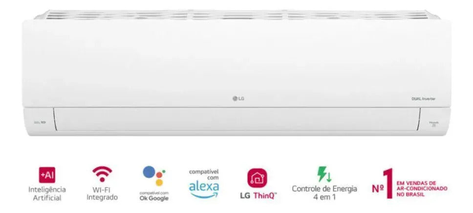 Ar Condicionado Inverter LG Dual Voice AI 12.000 Btus Frio R-32