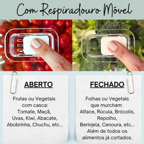 Kit 4 Organizador De Geladeira 2l Acrílico Frutas E Verduras