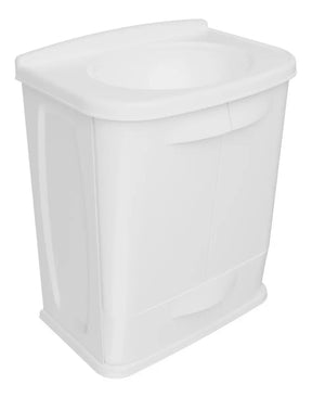 Gabinete de Banheiro Astra em Plástico PVC Branco com Cuba – Armário Compacto e Resistente