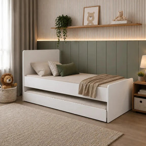 Cama Bicama Jm Barreto Solteiro Cor Branco Fabricado Em Mdf