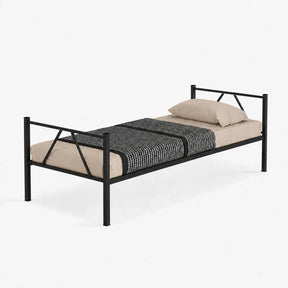 Cama Beliche Solteiro Klm Aço Reforçado Tubular Cor Preto Beliche Rubi