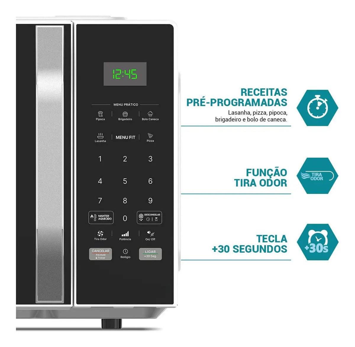 Micro-ondas 25l Philco Função Tira Odor 1100w Pm27