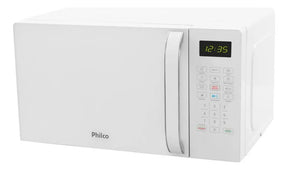 Micro-ondas Philco 20L Branco Pintura Limpa Fácil PMO23B
