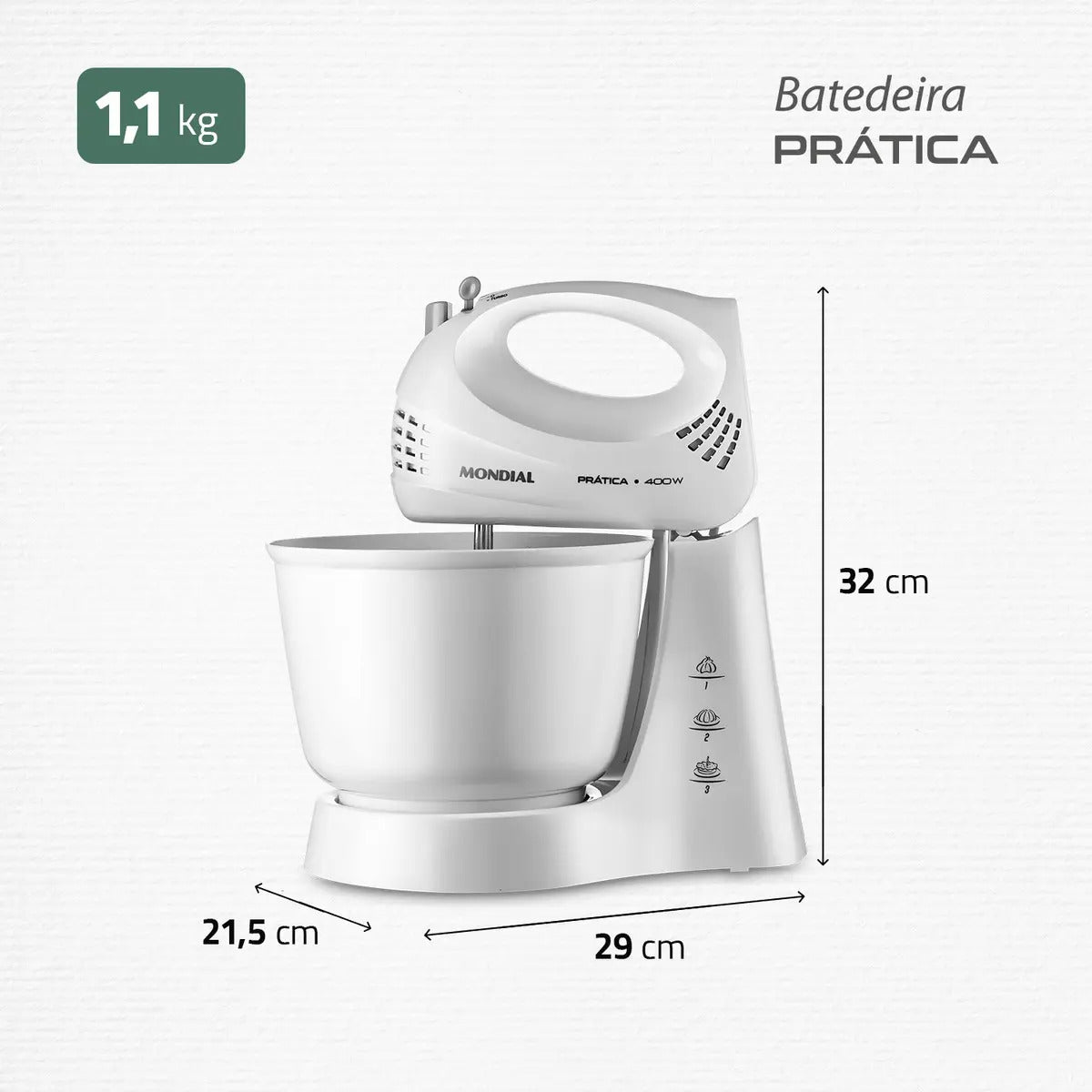Batedeira Prática, Mondial, 400W - B-44-W