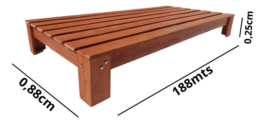 Cama Turca Solteiro Penafort Oriental Madeira Imbuia 200kg