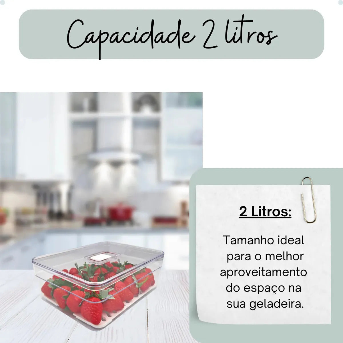 Kit 4 Organizador De Geladeira 2l Acrílico Frutas E Verduras