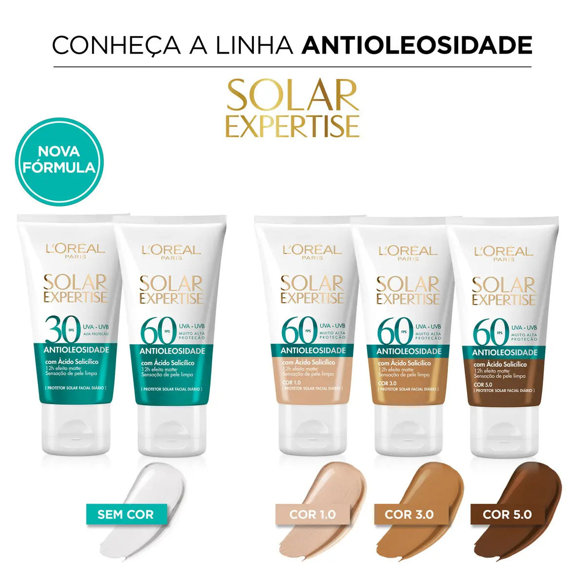 Protetor Solar Loréal Paris Antioleosidade Fps60 Cor 3.0 40g