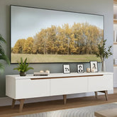 Rack Tv Até 80 Polegadas 180cm 2 Por 1 Gav Toronto Madesa Br Branco
