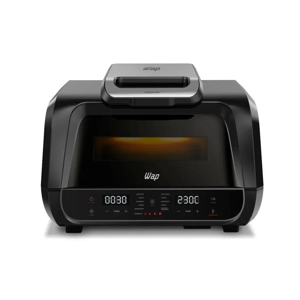 Fritadeira Elétrica Air Fryer Wap Barbecue Wc Ab1090 Smoker Função Defumado E 4 Níveis De Grelha
