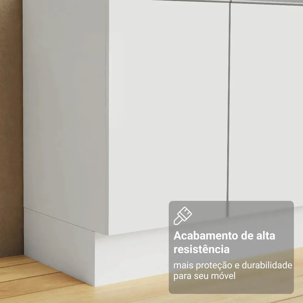 Torre Quente Armário de Cozinha Para 2 Fornos 100% Mdf Branco Smart Madesa G267500909