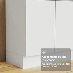 Torre Quente Armário de Cozinha Para 2 Fornos 100% Mdf Branco Smart Madesa G267500909