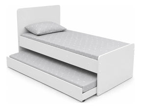 Cama Bicama Jm Barreto Solteiro Cor Branco Fabricado Em Mdf