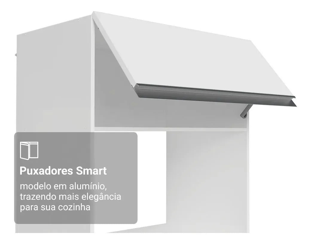 Torre Quente Armário de Cozinha Para 2 Fornos 100% Mdf Branco Smart Madesa G267500909
