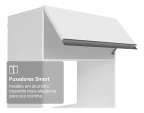 Torre Quente Armário de Cozinha Para 2 Fornos 100% Mdf Branco Smart Madesa G267500909