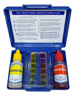 Kit Teste Ph E Cloro Para Medir Qualidade Da Agua E Piscinas
