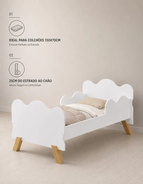 Mini Cama Angel Nuvem Infantil Com Colchão Frete Gratis