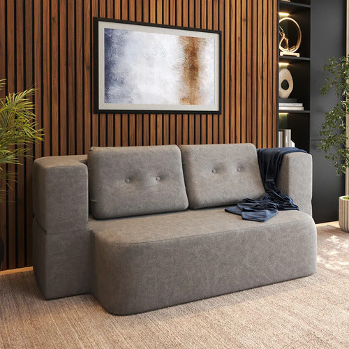 Sofá Cama Reclinável 2 Lugares Espumática Vistra