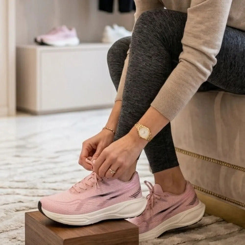 Tênis Elite Unissex Design Premium Rosa Academia Caminhada