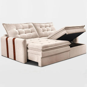 Sofá Sem Caixa Retrátil 1,80m Soft Petit Boucle Cama Inbox