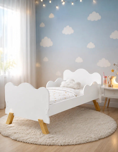 Mini Cama Angel Nuvem Infantil Com Colchão Frete Gratis
