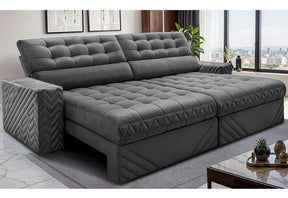 Sofá Retrátil 2,30m Molas Ensacadas Max Spring. Cama Inbox