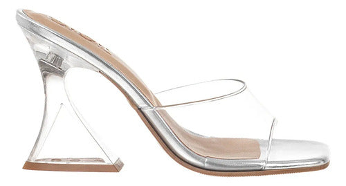 Tamanco Salto Acrílico Transparente Vinil Confortavel Moda