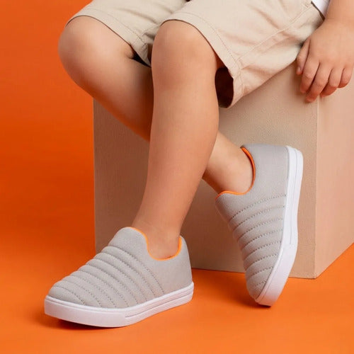 Tênis Infantil Menino Slip On Iate Calce Fácil Leve Escolar