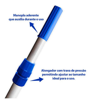 Kit Limpeza De Piscina Aspirador Escova Cabo Mangueira 6m