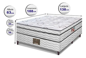 Cama Box Casal Cama Inbox Moderne Ortopédico Com Espuma D45
