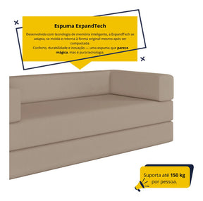 Sofá-cama Compacto 100% Espuma Envio Compacto Em Caixa