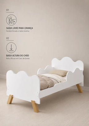 Mini Cama Angel Nuvem Infantil Com Colchão Frete Gratis