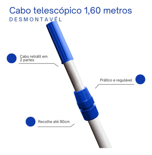 Kit Acessórios Limpeza Piscina Intex Mor Inflável Cabo 1,60m