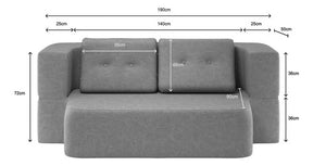 Sofá Cama Reclinável 2 Lugares Espumática Vistra