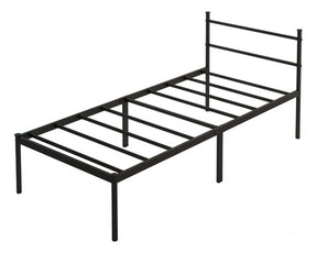 Cama De Ferro Solteiro Cabeceira E Espago, Resistente Preto