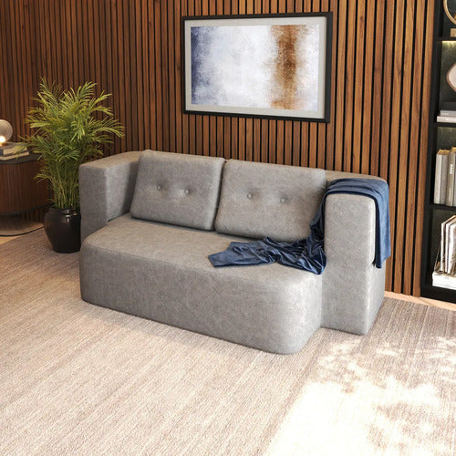 Sofá Cama Reclinável 2 Lugares Espumática Vistra