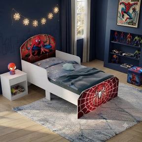 Mini Cama Infantil Do Homem Aranha P/ Quarto Menino C/ Pés