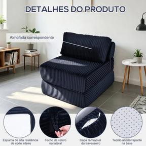 Sofa Cama 3em1 Solteiro Sofa Cama Dobravel Embalado Em Caixa
