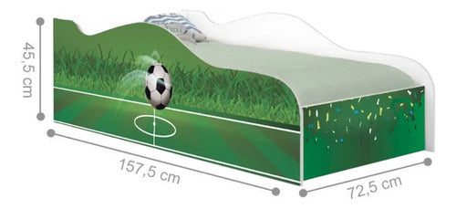 Mini Cama Infantil Futebol Com Colchão