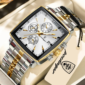 Relógio de Pulso Masculino Elegante de Quartzo com Cronógrafo – Modelo 25