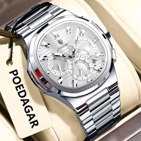 Relógio de Pulso Masculino Elegante de Quartzo com Cronógrafo – Modelo 09