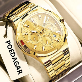 Relógio de Pulso Masculino Elegante de Quartzo com Cronógrafo – Modelo 09