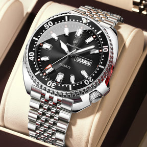 Relógio de Pulso Masculino Elegante de Quartzo com Calendário – Modelo 34