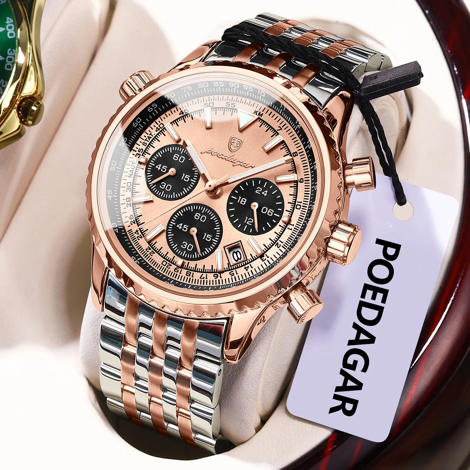 Relógio de Pulso Masculino Elegante de Quartzo com Cronógrafo – Modelo 04