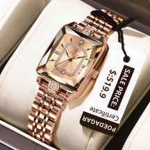Relógio de Pulso Feminino Elegante de Quartzo com Calendário