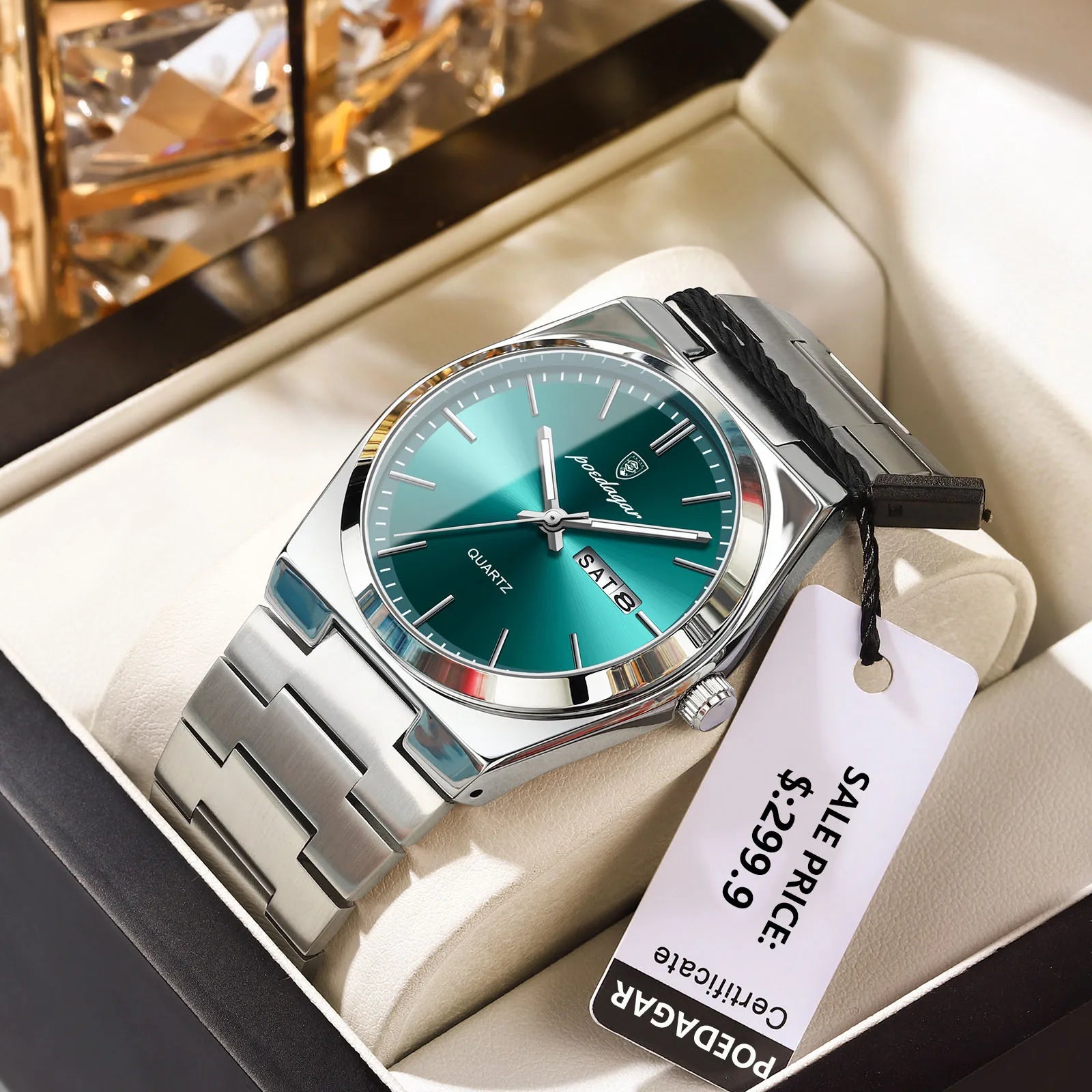 Relógio de Pulso Masculino Elegante de Quartzo com Calendário – Modelo 26
