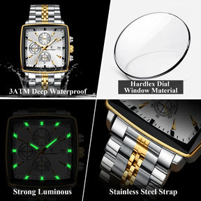 Relógio de Pulso Masculino Elegante de Quartzo com Cronógrafo – Modelo 25